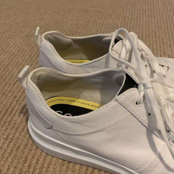 Cole Haan Grandpro Rally White Canvas Mens 10.5 M Shoes - Picture 4 of 9